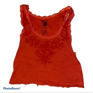 super cute burnt orange cropped tank size small